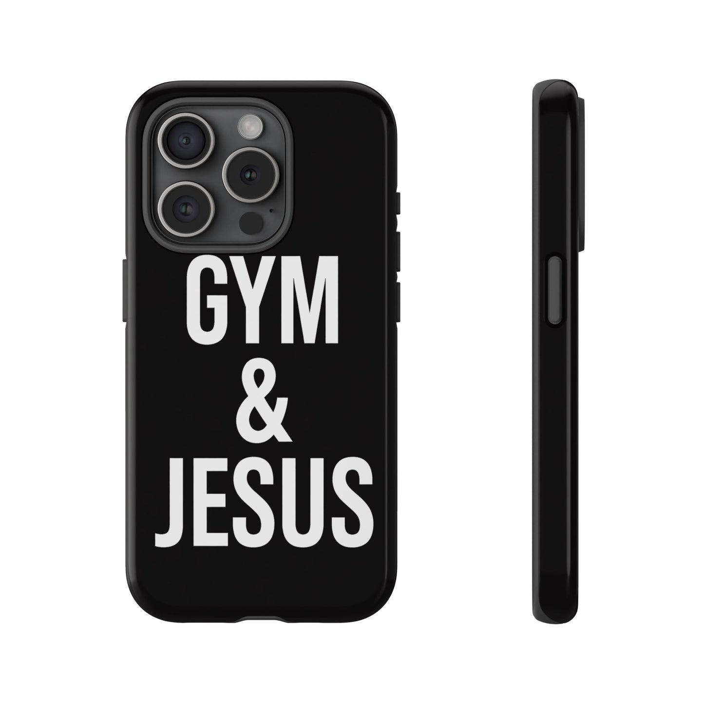 Gym & Jesus Phone Case Christian Faith Workout Gym Motivation Case