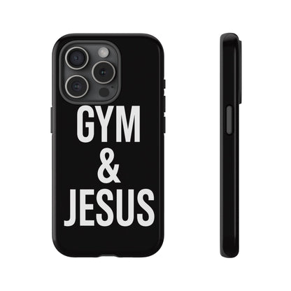 Gym & Jesus Phone Case Christian Faith Workout Gym Motivation Case