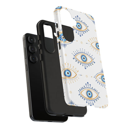 Blue Evil Eye Phone Case – Protective Slim Shockproof Cover for Iphone, Samsung Galaxy and Pixel