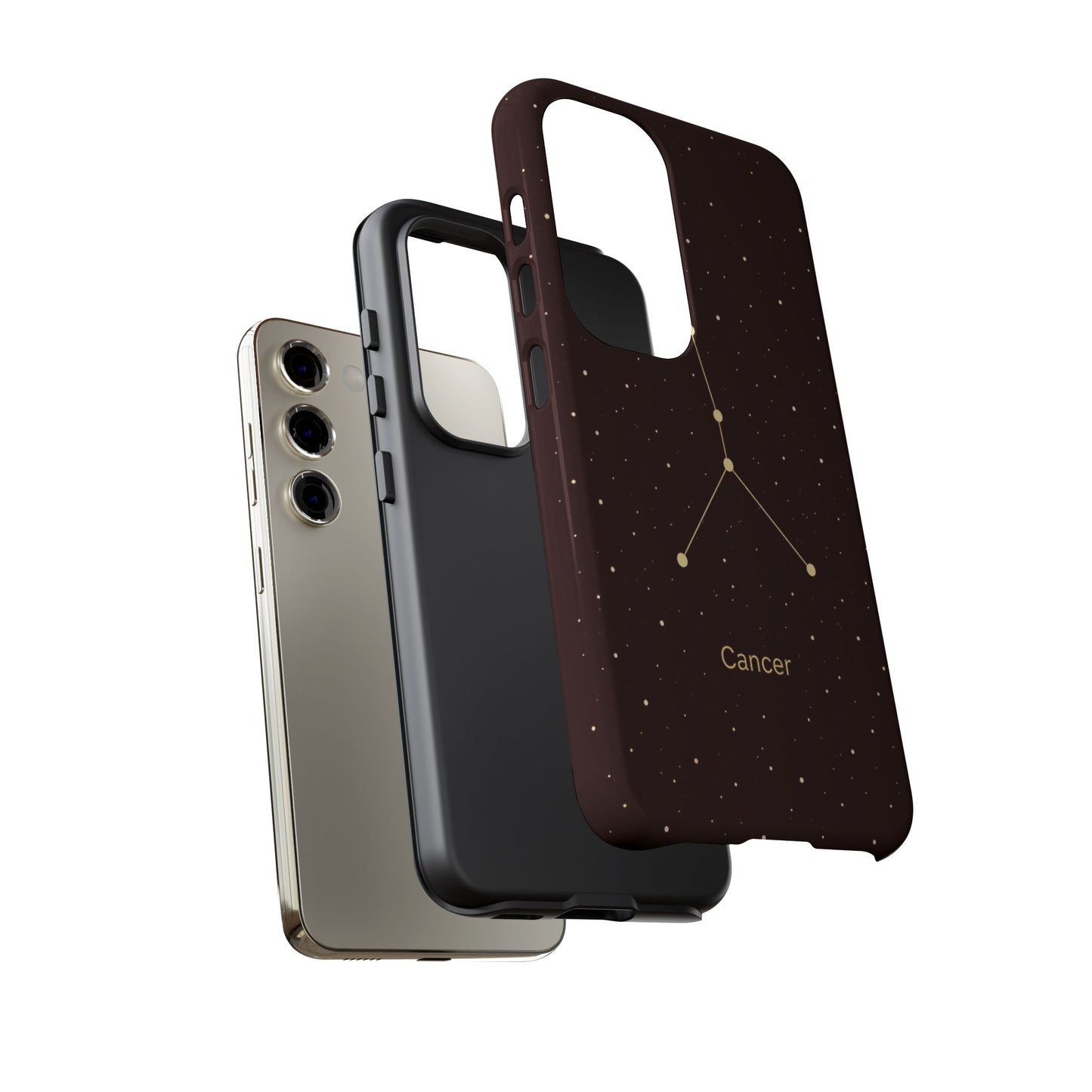 Cancer Zodiac Constellation Phone Case – Luxe Gold Celestial Cover