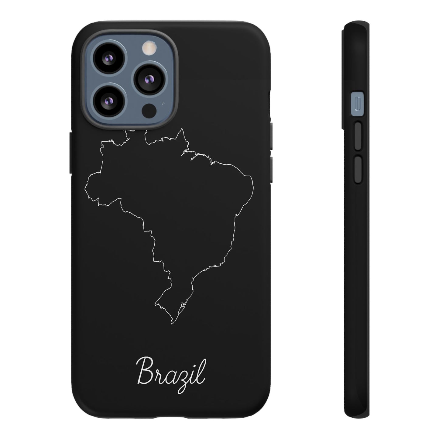 Brazil Outline Phone Case – Minimal Country Map Tough Case (iPhone, Samsung, Pixel)