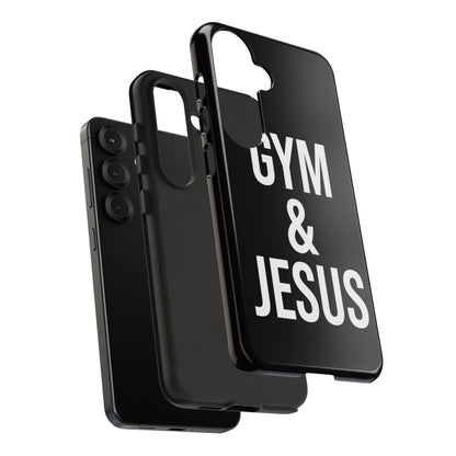 Gym & Jesus Phone Case Christian Faith Workout Gym Motivation Case
