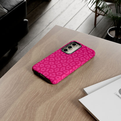 Hot Pink Leopard Print Phone Case – Bold Coquette Leopard Tough Case