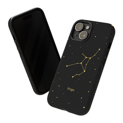Virgo Zodiac Constellation Phone Case – Luxe Gold Celestial Cover