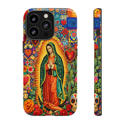 Virgin Mary Guadalupe Phone Case Mexican Folk Art Tough Cover iPhone Samsung