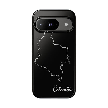 Colombia Outline Phone Case – Minimal Country Map Tough Case (iPhone, Samsung, Pixel)