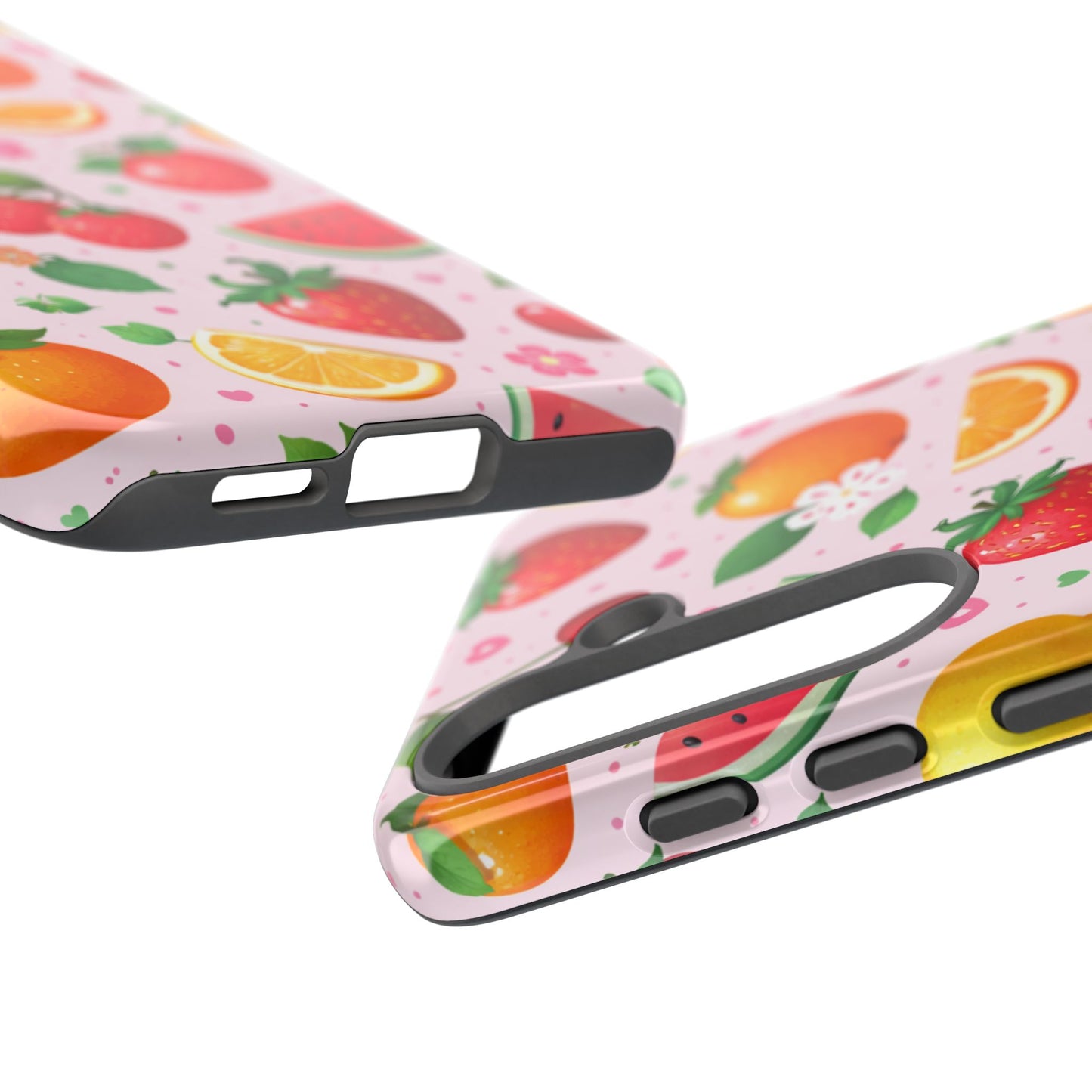 Fruit Phone Case – Tough Shockproof, Strawberry Cherry Citrus Summer Design for Iphone, Samsung Galaxy and Pixel
