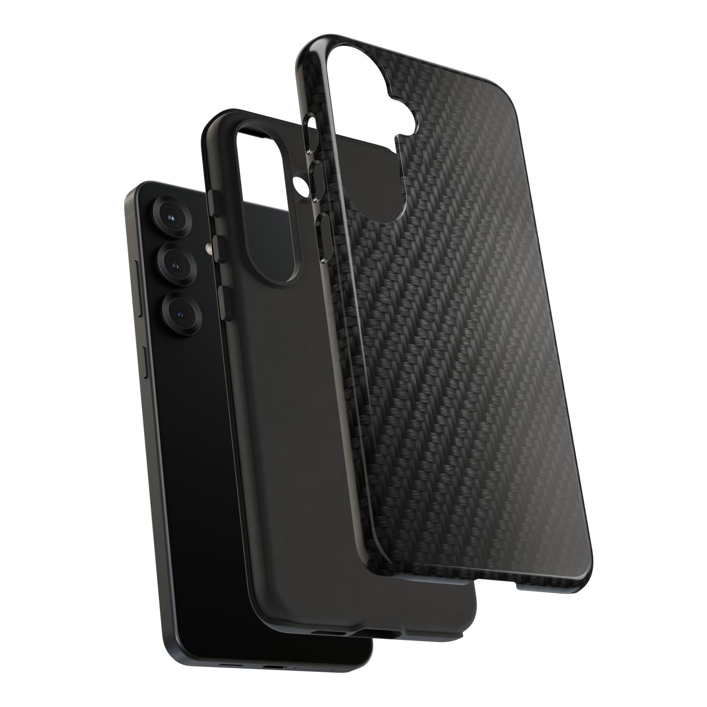 Carbon Fiber Inspired Phone Case – Rugged Slim Protective Tech Case for iPhone & Samsung
