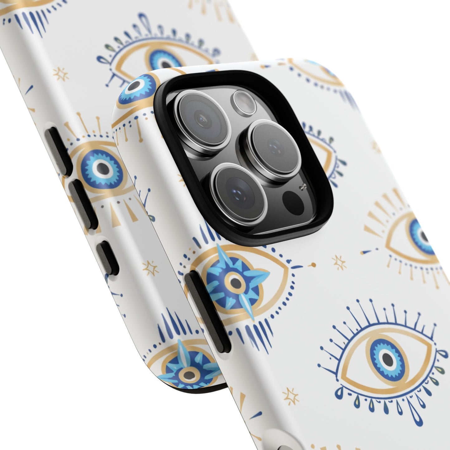 Blue Evil Eye Phone Case – Protective Slim Shockproof Cover for Iphone, Samsung Galaxy and Pixel