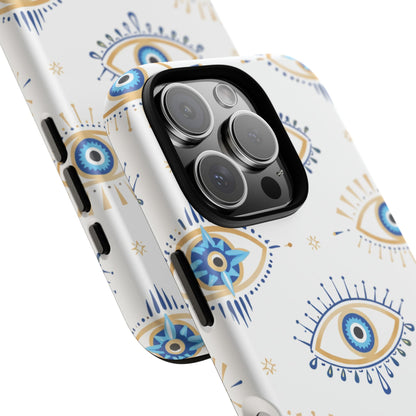 Blue Evil Eye Phone Case – Protective Slim Shockproof Cover for Iphone, Samsung Galaxy and Pixel