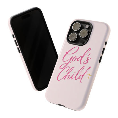 Gods Child Phone Case Christian Pink Aesthetic Tough iPhone Case
