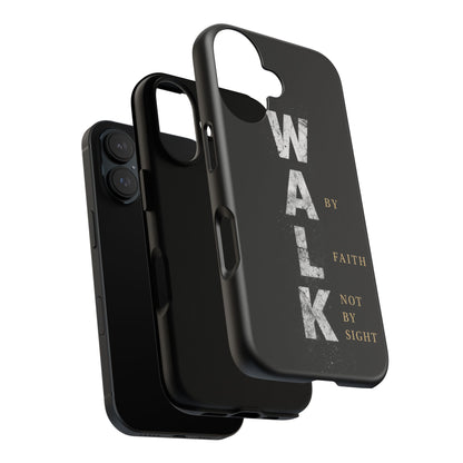 Walk by Faith Not by Sight Christian Phone Case Bible Verse Faith Cover