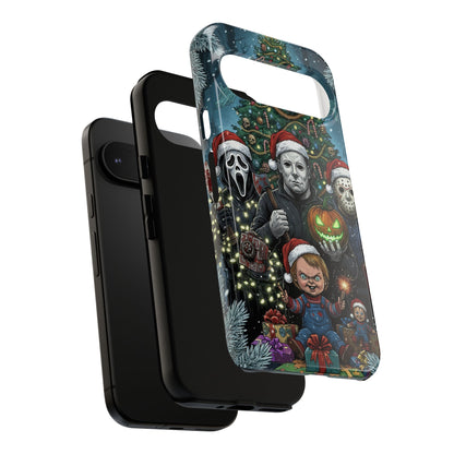 Christmas Horror Phone Case – Festive Slasher Collage Tough Case (iPhone, Samsung, Pixel)