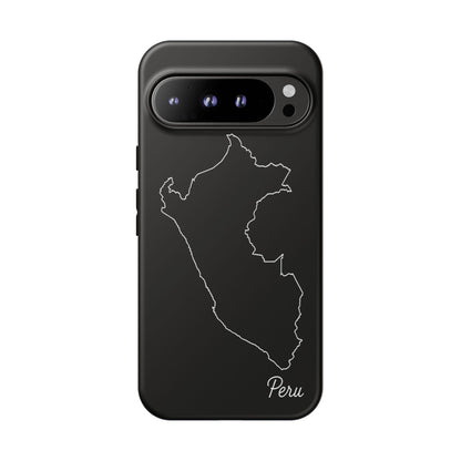 Peru Outline Phone Case – Minimal Country Map Tough Case (iPhone, Samsung, Pixel)