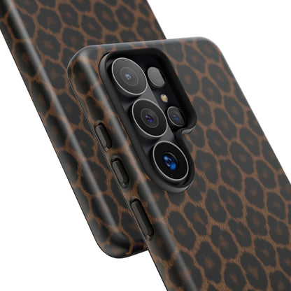 Brown Leopard Print Phone Case | Classic Animal Print Aesthetic Tough Protective Case