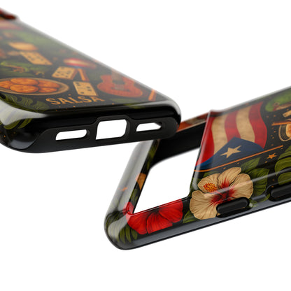 Puerto Rican Culture Phone Case | Boricua Icons Caribbean Aesthetic Tough Protective Case