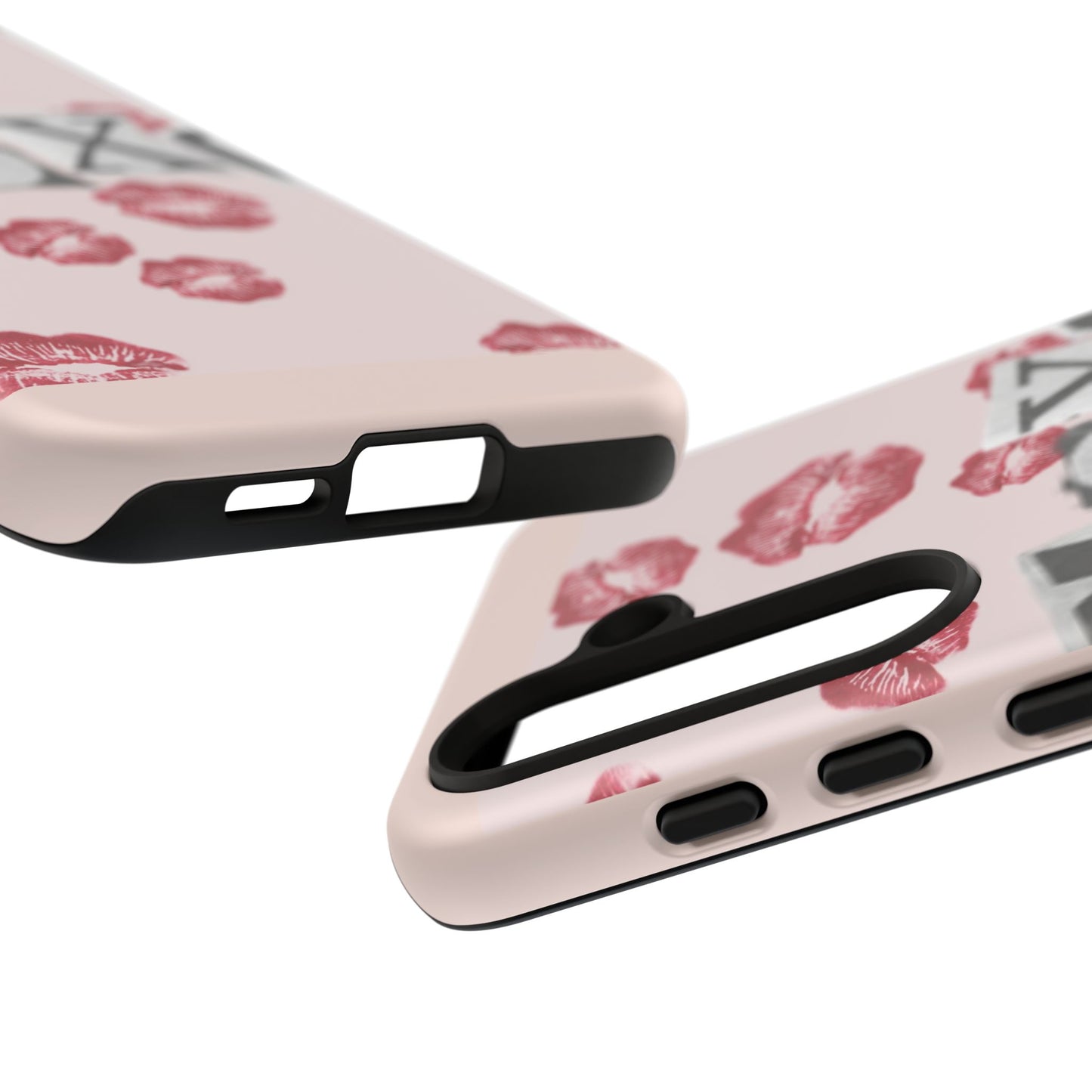 XOXO Kiss Print Phone Case | Coquette Valentine Aesthetic | Cute Pink Lipstick Kiss Tough Case for iPhone & Samsung