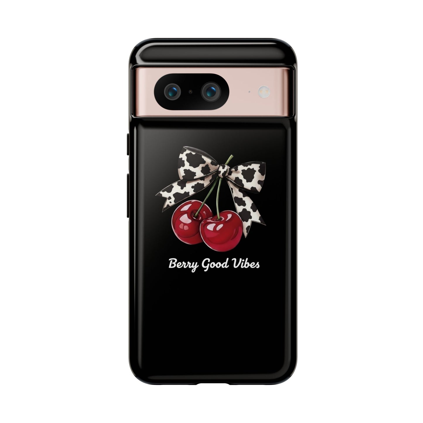 Cherry Cow Print Phone Case | Coquette Bow Aesthetic | Tough Protective Case