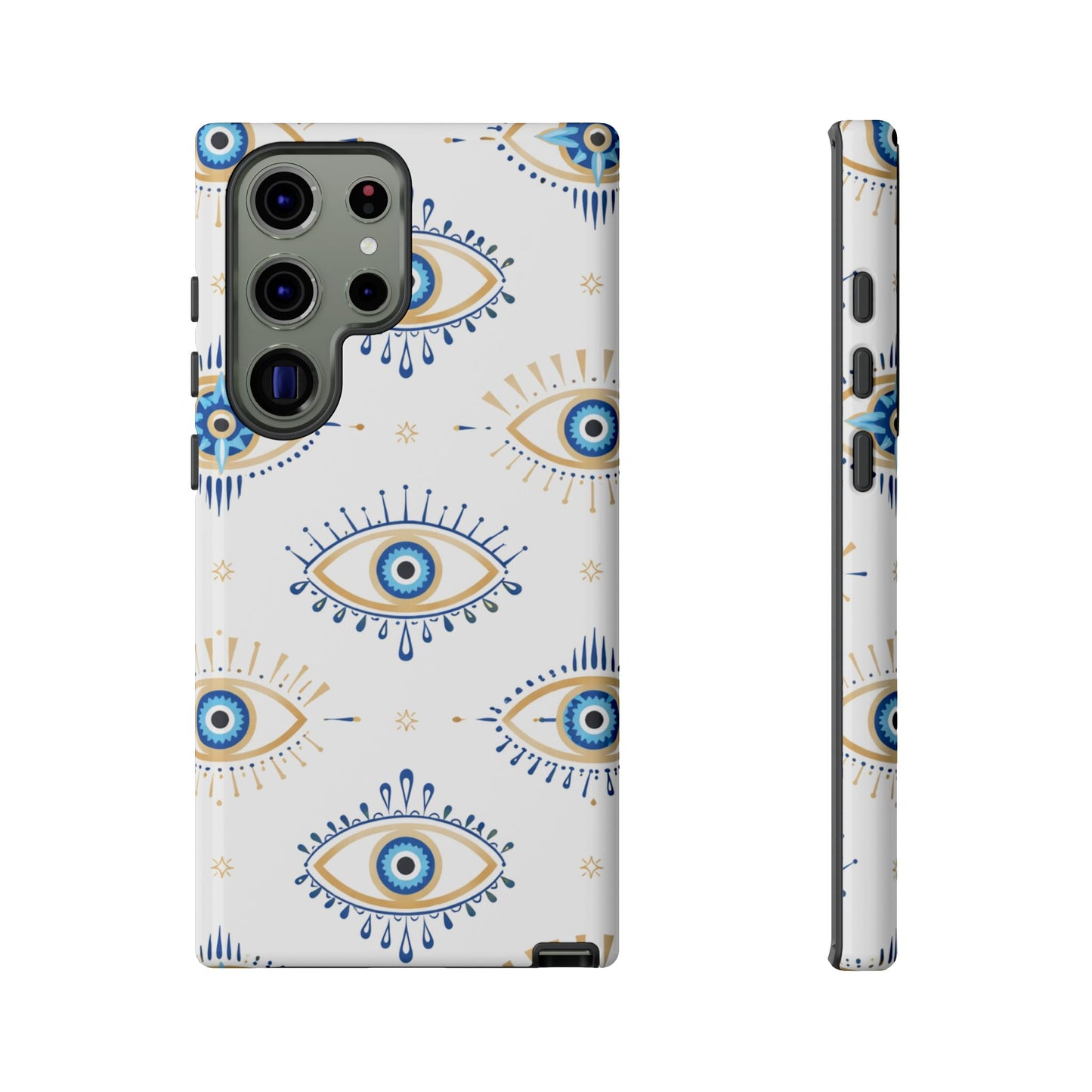 Blue Evil Eye Phone Case – Protective Slim Shockproof Cover for Iphone, Samsung Galaxy and Pixel