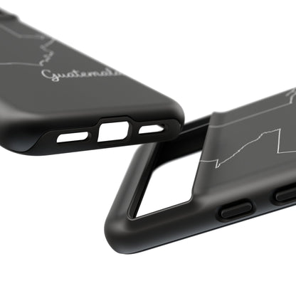 Guatemala Outline Phone Case – Minimal Country Map Tough Case (iPhone, Samsung, Pixel)