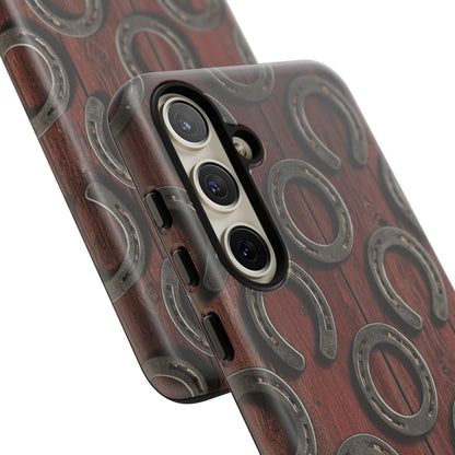 Rustic Horseshoe Western Phone Case – Cowboy Country Ranch Tough Case