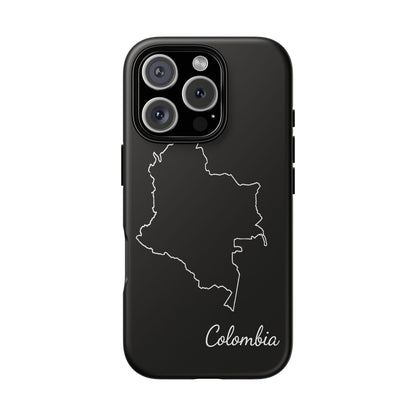 Colombia Outline Phone Case – Minimal Country Map Tough Case (iPhone, Samsung, Pixel)