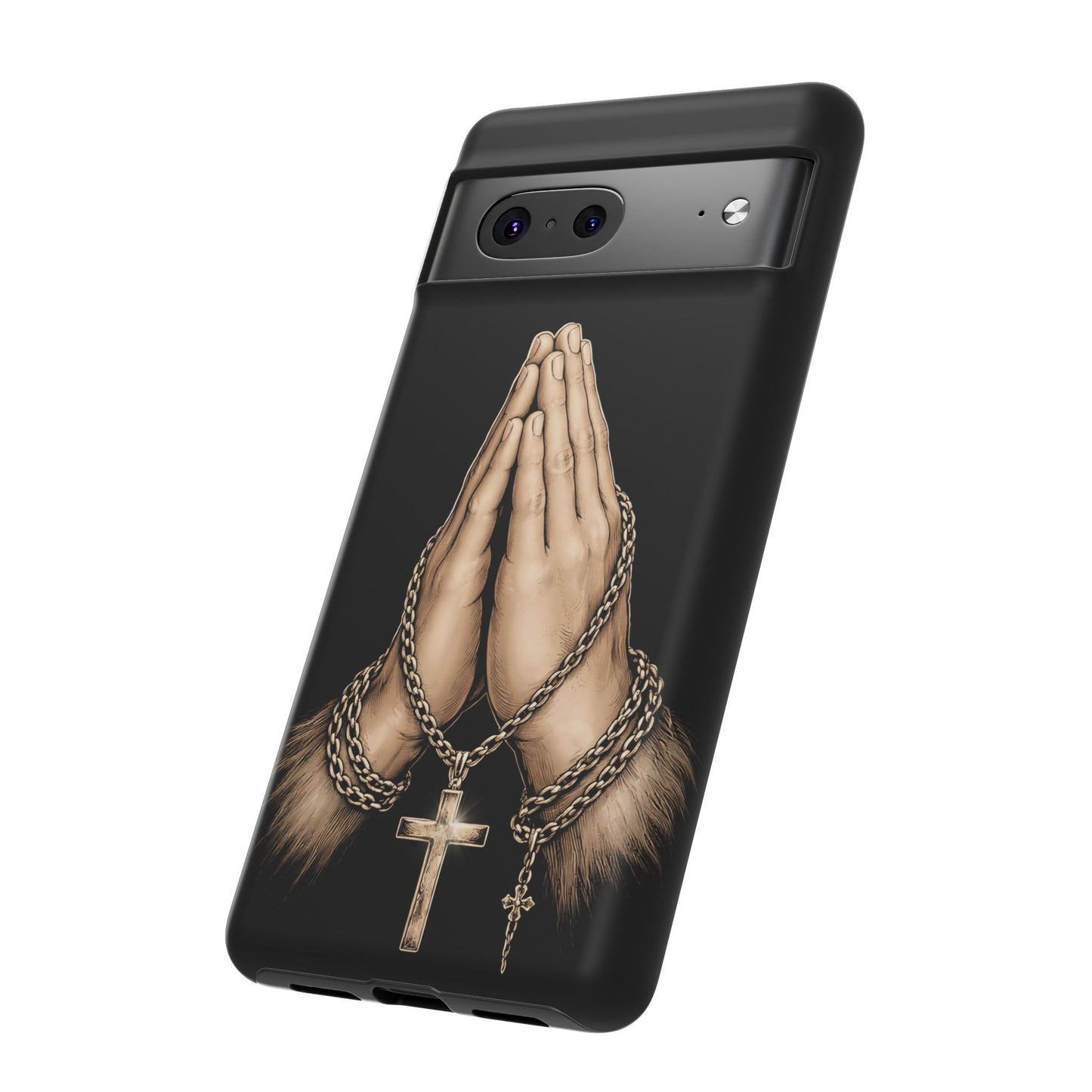 Praying Hands Cross Phone Case – Christian Faith Scripture Cover