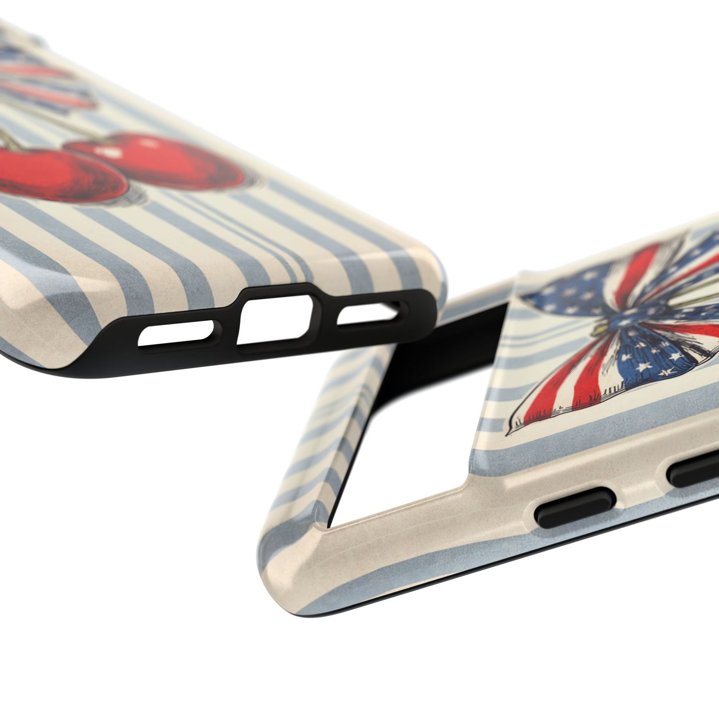 Patriotic Cherry Phone Case Americana Coquette Aesthetic iPhone Samsung