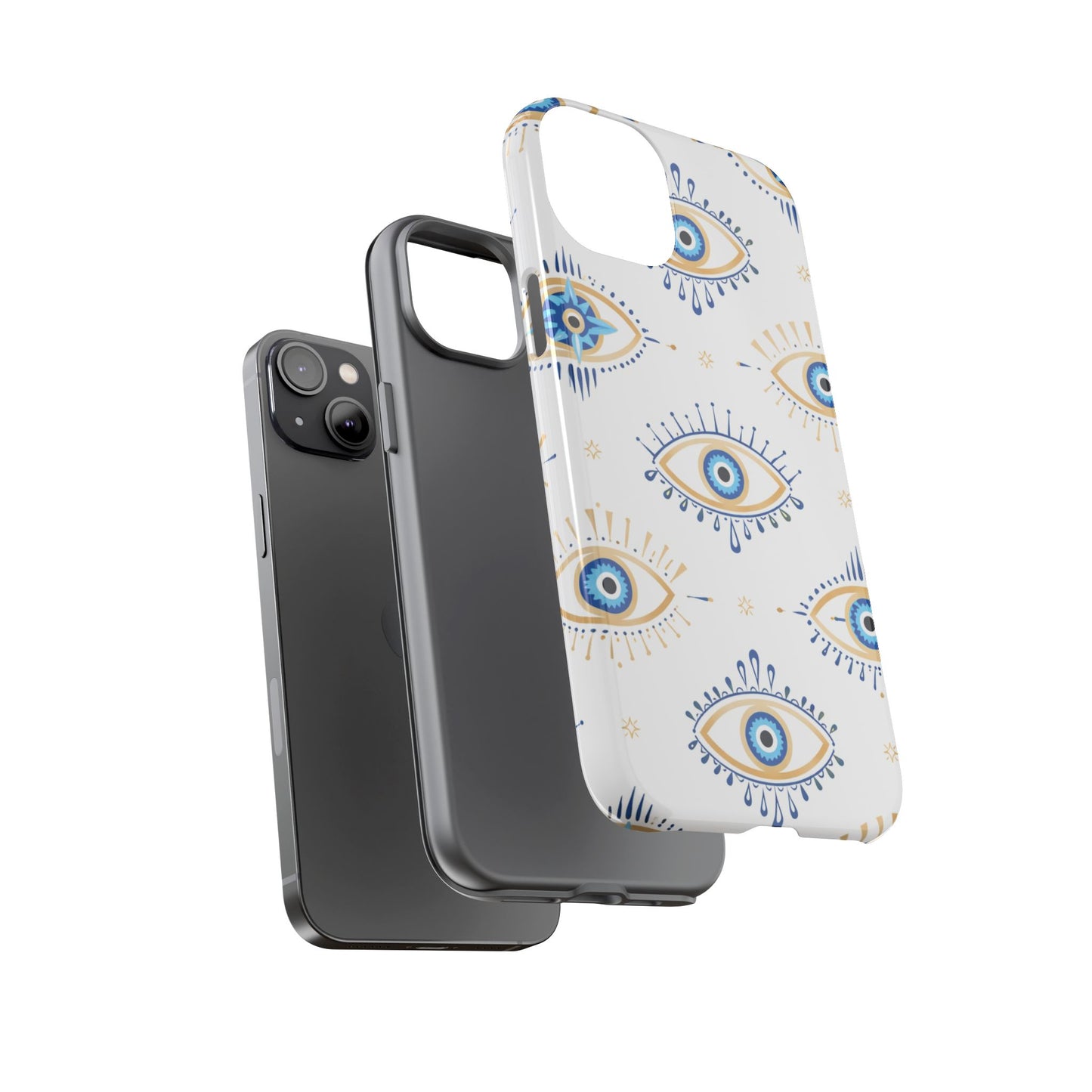 Blue Evil Eye Phone Case – Protective Slim Shockproof Cover for Iphone, Samsung Galaxy and Pixel