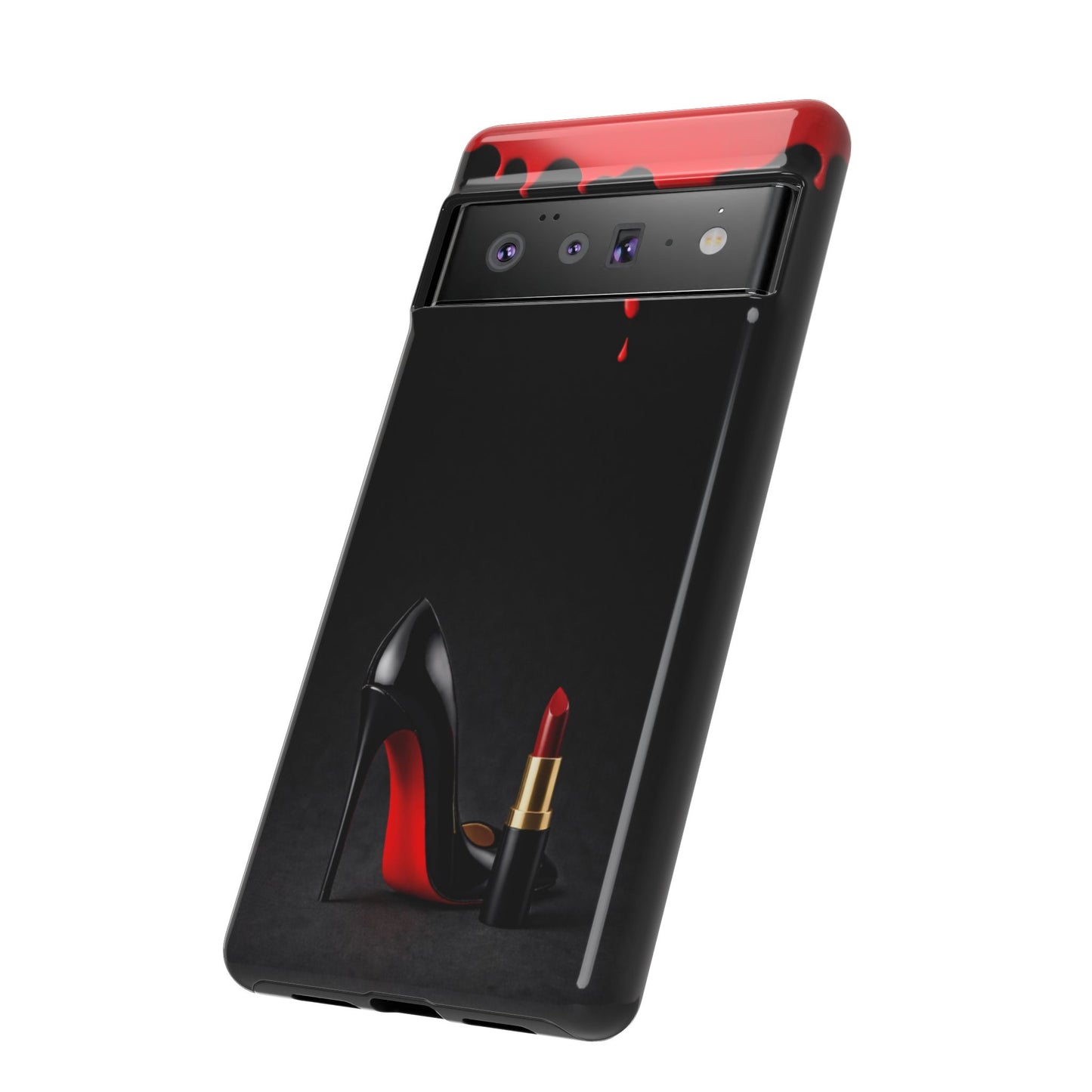 Dark Feminine Red Drip Phone Case – Gothic Glam Tough Cover