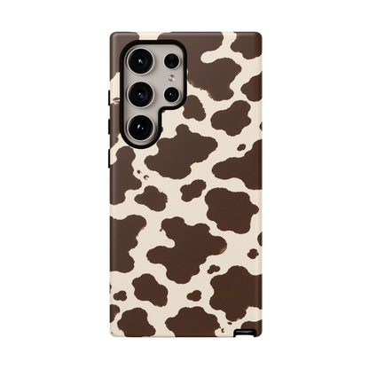Western Cow Print Tough Phone Case for iPhone Samsung Galaxy Pixel