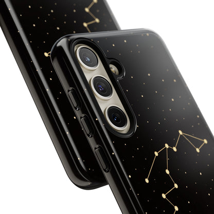 Aquarius Zodiac Constellation Phone Case – Luxe Gold Celestial Cover