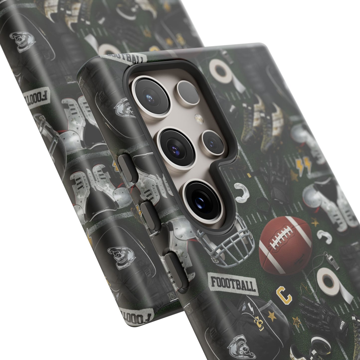 Football Pattern Phone Case – Sports Fan Tough Protective Game Day Case