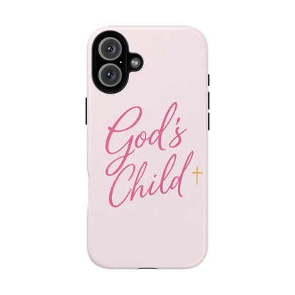 Gods Child Phone Case Christian Pink Aesthetic Tough iPhone Case