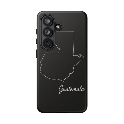 Guatemala Outline Phone Case – Minimal Country Map Tough Case (iPhone, Samsung, Pixel)