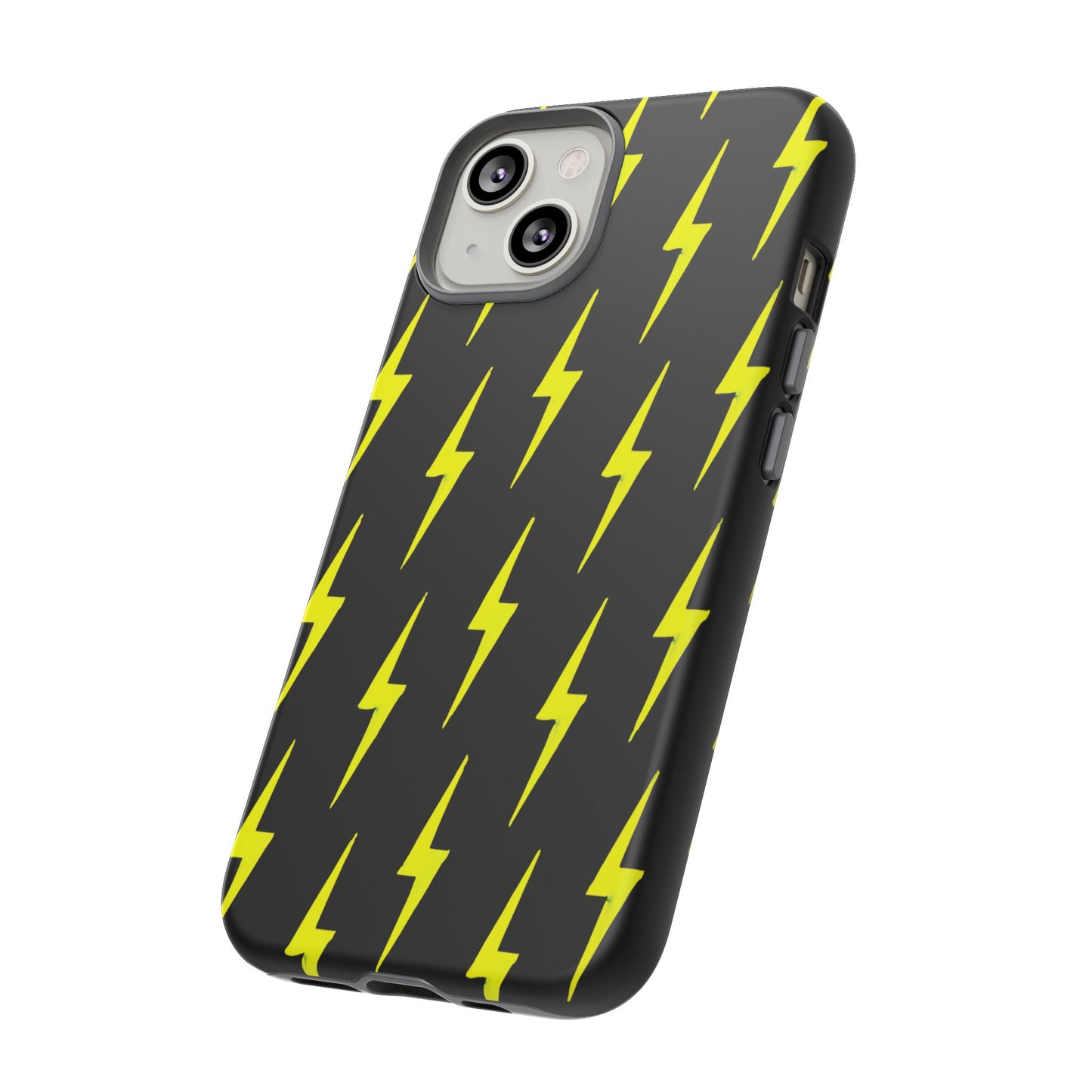 Yellow Lightning Bolt Tough Phone Case | Bold Electric Pattern Case for Iphone, Samsung Galaxy and Pixel