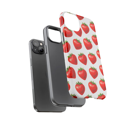 Cute Strawberry Phone Case – Aesthetic Fruit Pattern Protective Cover for Iphone, Samsung Galaxy and Pixel