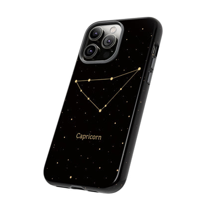 Capricorn Zodiac Constellation Phone Case – Luxe Gold Celestial Cover