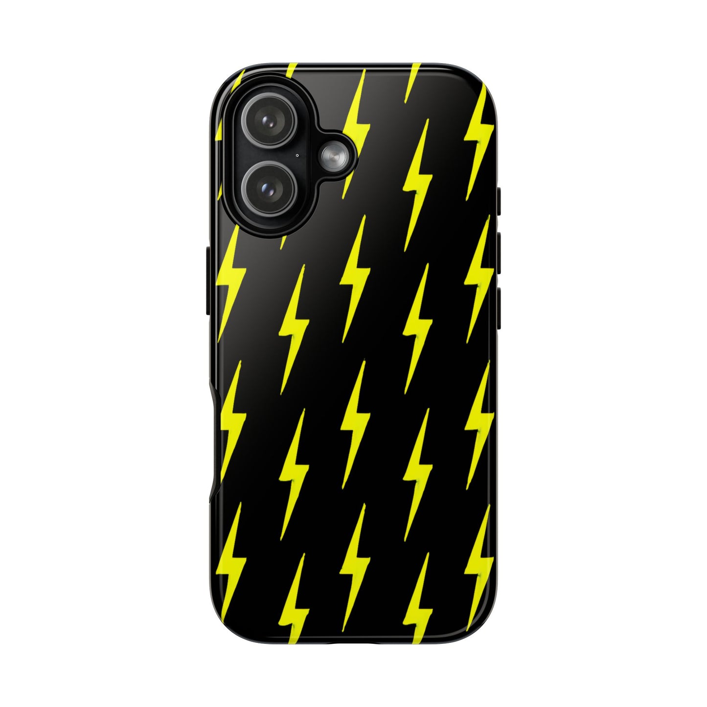 Yellow Lightning Bolt Tough Phone Case | Bold Electric Pattern Case for Iphone, Samsung Galaxy and Pixel