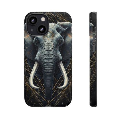 Elephant Mandala Phone Case | Minimal Gold Accent Tough Case