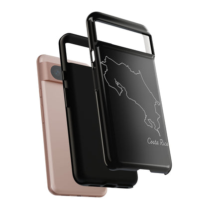 Costa Rica Outline Phone Case – Minimal Country Map Tough Case (iPhone, Samsung, Pixel)