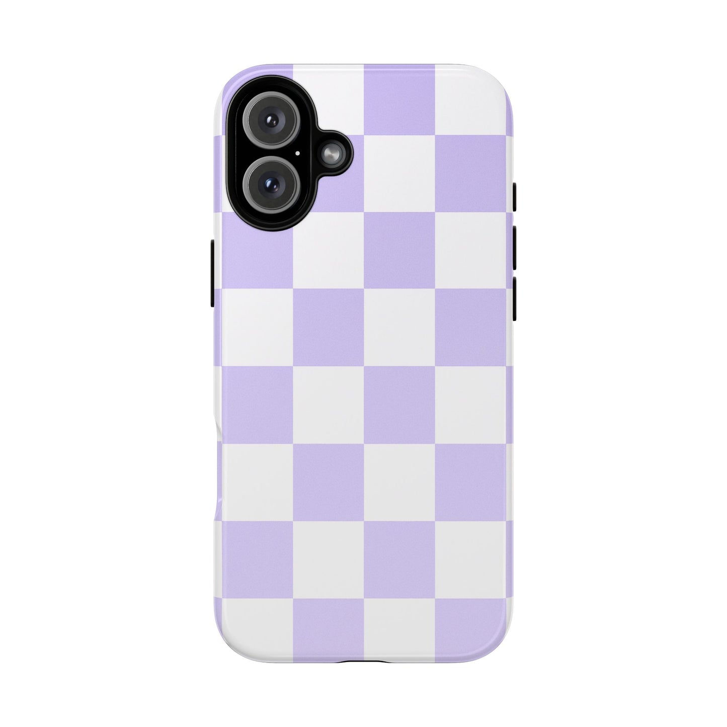 Lavender Checkerboard Phone Case | Pastel Aesthetic Checkered iPhone & Samsung Tough Case