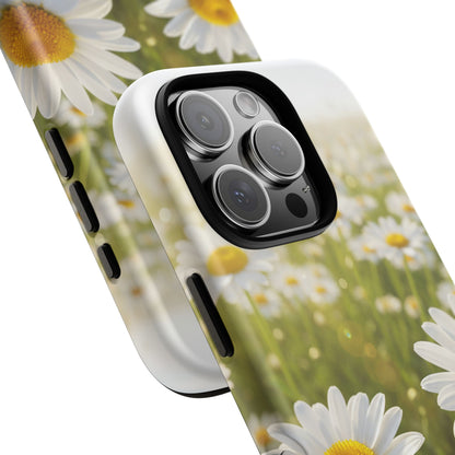 Daisy Phone Case – Floral Spring Field Tough Protective Case (iPhone, Samsung, Pixel)