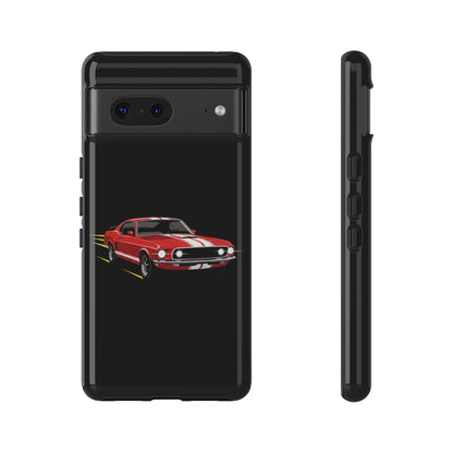 Red Muscle Car Phone Case – Classic Car Racing Tough Protective Case