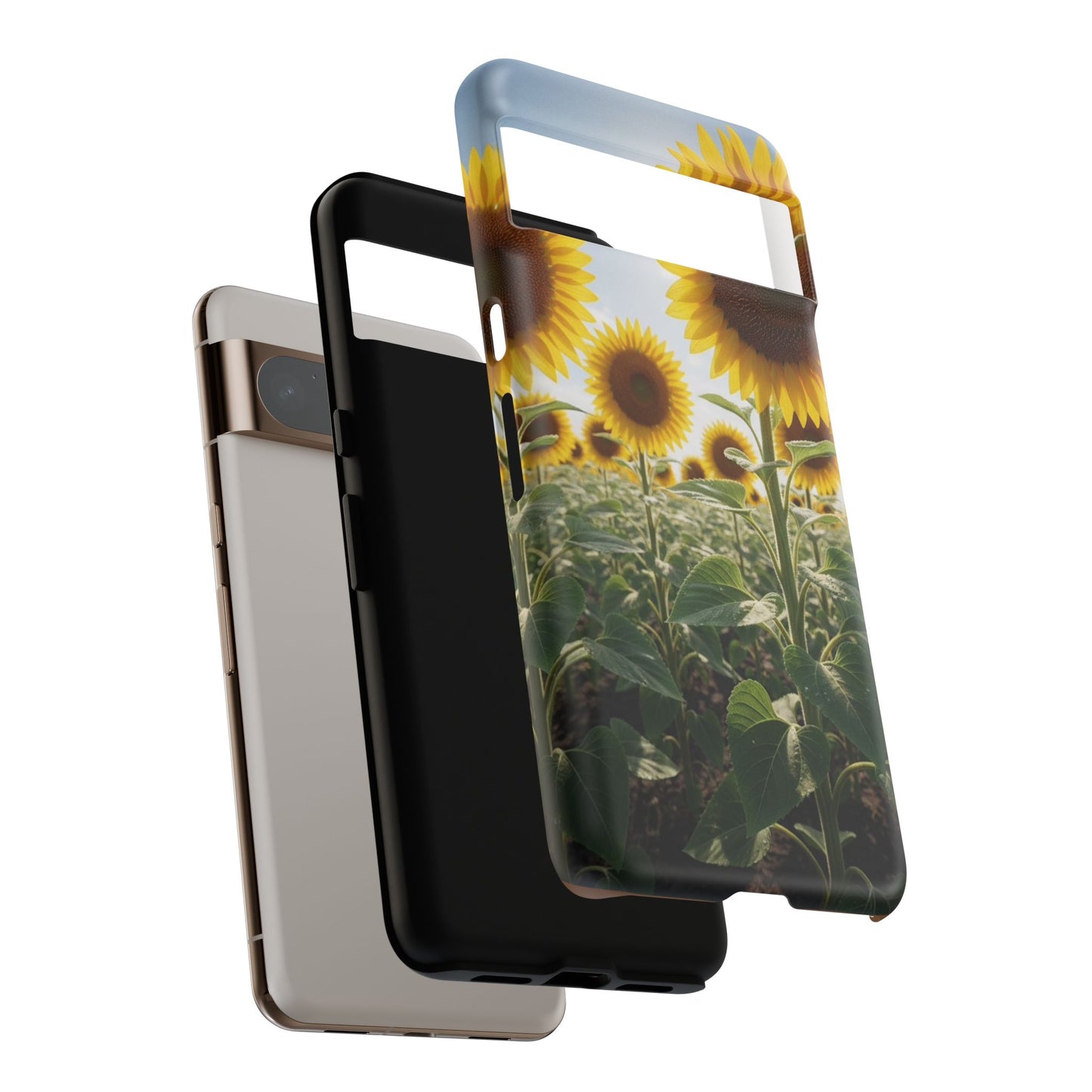 Sunflower Field Phone Case | Golden Hour Floral Aesthetic | Bright Summer Tough Case