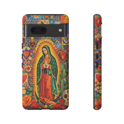Virgin Mary Guadalupe Phone Case Mexican Folk Art Tough Cover iPhone Samsung