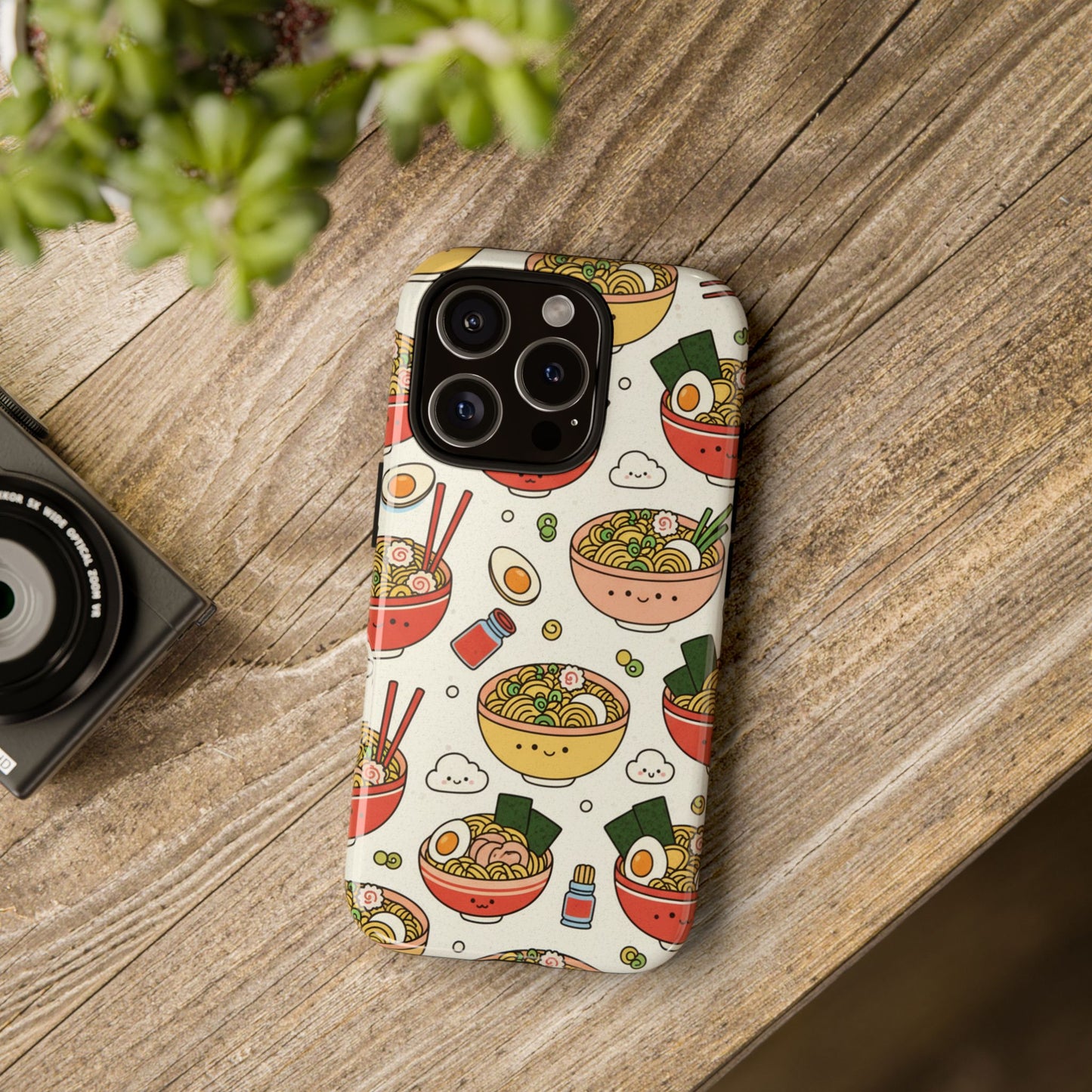 Kawaii Ramen Phone Case – Cute Japanese Food Pattern | Noodle Bowl Aesthetic Case