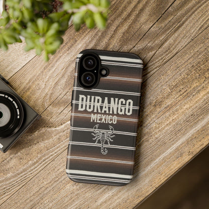 Durango Mexico Phone Case | Serape Scorpion Western Design | Mexican Heritage Tough Case for iPhone & Samsung
