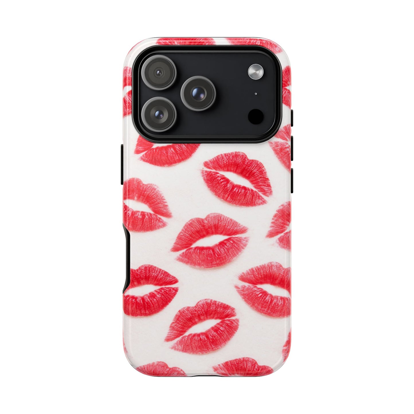 Red Lipstick Kiss Phone Case – Sexy Lip Print Pattern Tough Protective Cover