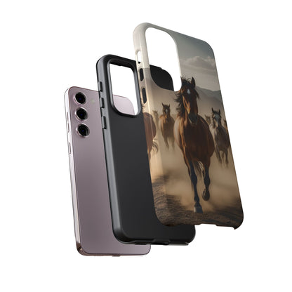 Running Horses Phone Case | Wild Mustang Herd Tough Protective Cover
